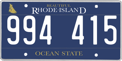 RI license plate 994415