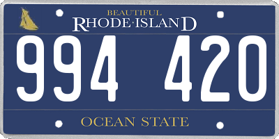 RI license plate 994420