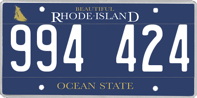 RI license plate 994424