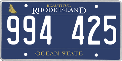 RI license plate 994425