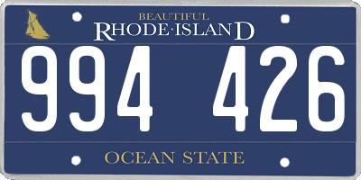 RI license plate 994426