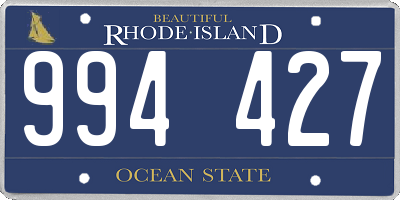 RI license plate 994427