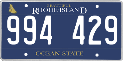 RI license plate 994429