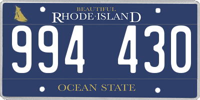 RI license plate 994430