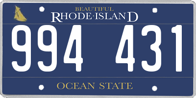 RI license plate 994431