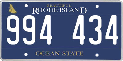 RI license plate 994434