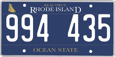 RI license plate 994435