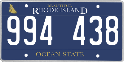 RI license plate 994438