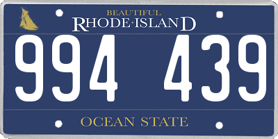 RI license plate 994439