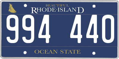 RI license plate 994440