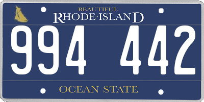 RI license plate 994442