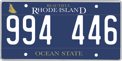 RI license plate 994446