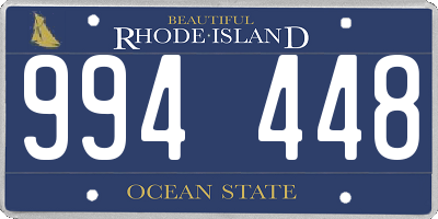 RI license plate 994448