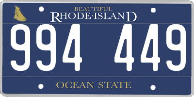 RI license plate 994449