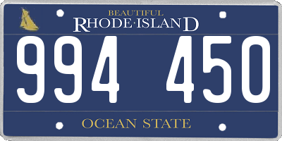 RI license plate 994450