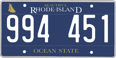 RI license plate 994451