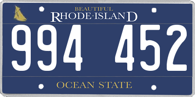 RI license plate 994452