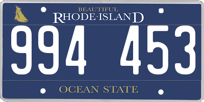 RI license plate 994453