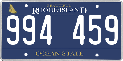 RI license plate 994459