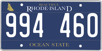 RI license plate 994460