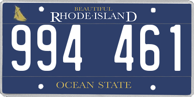 RI license plate 994461