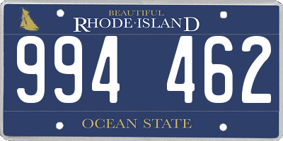 RI license plate 994462