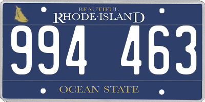 RI license plate 994463