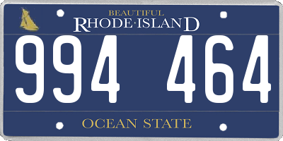 RI license plate 994464