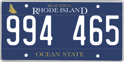 RI license plate 994465