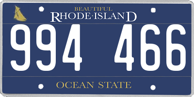 RI license plate 994466