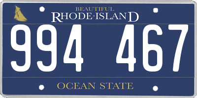 RI license plate 994467