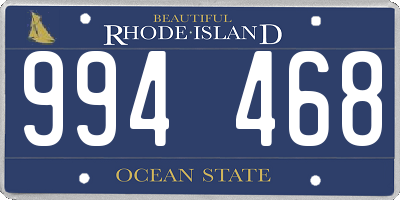 RI license plate 994468