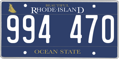 RI license plate 994470