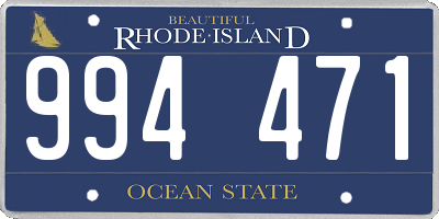 RI license plate 994471