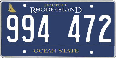 RI license plate 994472