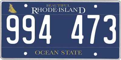 RI license plate 994473