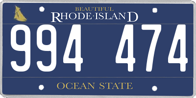 RI license plate 994474