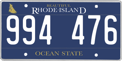RI license plate 994476