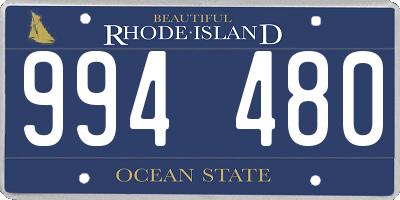 RI license plate 994480