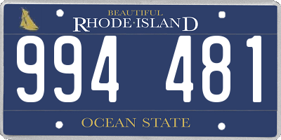 RI license plate 994481