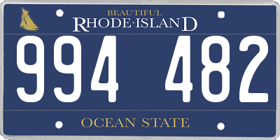 RI license plate 994482