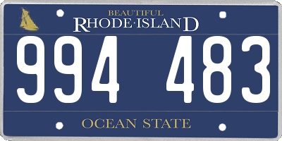 RI license plate 994483