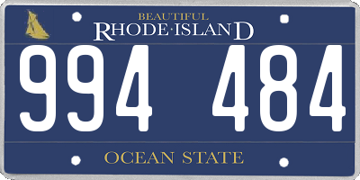 RI license plate 994484