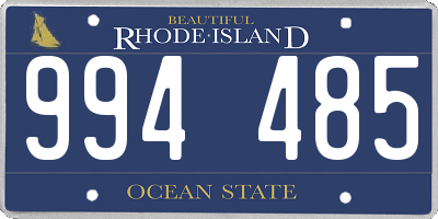 RI license plate 994485