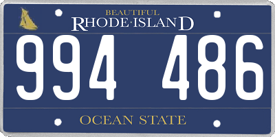 RI license plate 994486