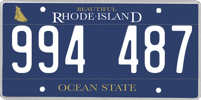 RI license plate 994487