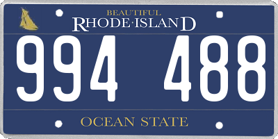 RI license plate 994488