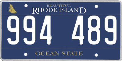 RI license plate 994489