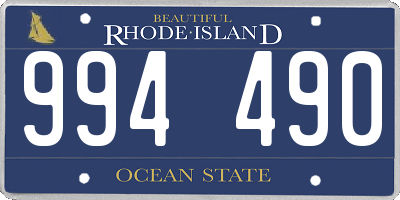 RI license plate 994490