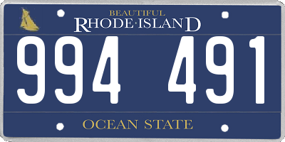 RI license plate 994491